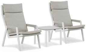 Bistroset 2 personen 60 cm Aluminium/rope Wit Coco Valentino/Avellino