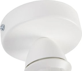 Moderne plafondlamp wit met zwarte kap 35 cm - Combi