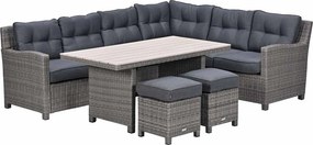 Garden Impressions Jaru lounge dining set 5-delig rechts - light teak vironwood
