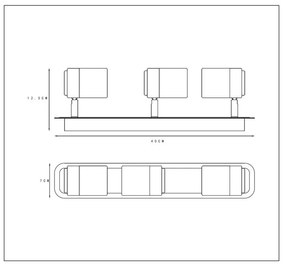 Lucide Lennert plafondlamp 3 spots 5W zwart