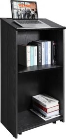 VEVOR Staande Lessenaar 600 x 360 x 1200 mm, Podiumstandaard met breed leesoppervlak en opbergplank, Staand bureau voor kerk, kantoor, school, zwart Podium, draagvermogen 30 kg, zwart