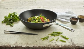 Demeyere Alu Pro 5 Wok vlakke bodem Duraslide Titanium 30 cm - Alu Pro 5 - Demeyere