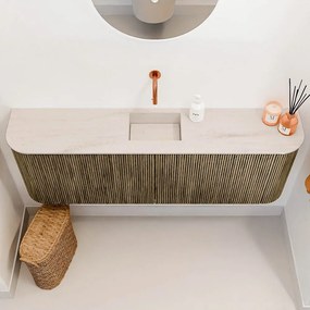 Mondiaz Joya DLux 125cm toiletmeubel ronding links/rechts dusk met wastafel faye midden zonder kraangat meli