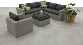 Atlanta wicker loungeset 5-delig – Vintage grey - Garden impressions