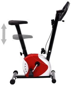 vidaXL Hometrainer met bandweerstand rood