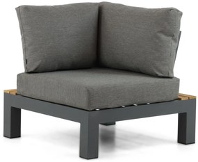 Loungeset 5 personen Aluminium/Teak Grijs Lifestyle Garden Furniture Vittoria