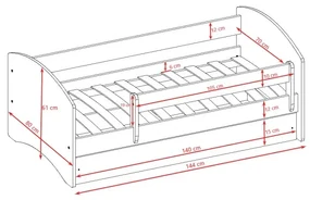 Peuter Roze Eenpersoonsbed BabyDreams - Voor Kinderen Kinderen Peuter Junior 5060504986489 Children's Beds Home, 140x70, Nee, Geen Children's Beds Hom