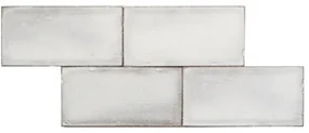 Terre d'Azur Terre-Spatula wandtegel 10x20cm wit glans