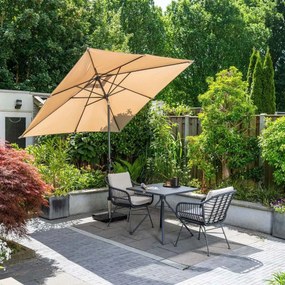 Garden Impressions Lotus stokparasol 250x250 - taupe