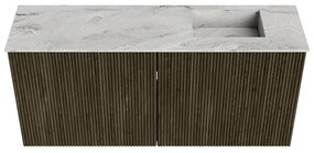 Mondiaz Joya DLux 90cm toiletmeubel shadow met wastafel faye rechts 1 kraangat glace