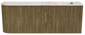 Mondiaz Joya DLux 110cm toiletmeubel ronding links dusk met wastafel faye rechts zonder kraangat frappe