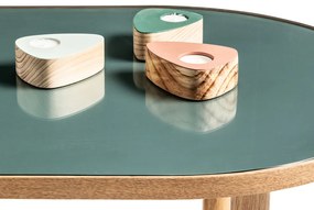 Salontafel eik en glas, Evergreen