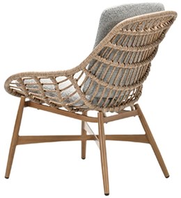 Castello loungestoel - Natural rotan - inclusief kussens