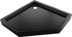 Mexen Flow+ vijfhoekige douchebak 80 x 80 cm, zwarte mat - 46P708080H