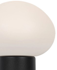 Buitenlamp met dimmer Tafellamp met dimmer mushroom zwart incl. LED oplaadbaar - Louise Design IP44 Buitenverlichting rond Lamp