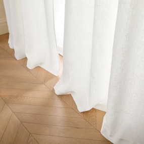 Gordijn in gewassen gevoerd linnen met ringen, Private