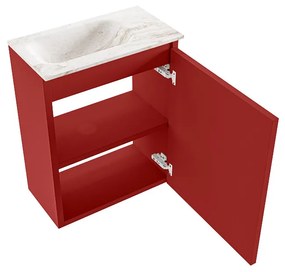 Mondiaz Ture DLux toiletmeubel 40cm fire met wastafel frappe links zonder kraangat