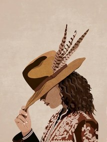 Ilustratie Girl With A Hat, Emel Tunaboylu