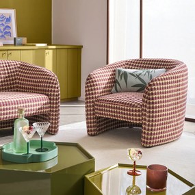 Fauteuil, 1 zits, geometrische print, LANDINE