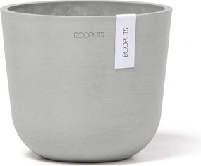 Ecopots bloempot Oslo Mini 16 - Rond - White Grey - Diameter 16 x H13,7 cm