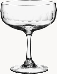 Mondgeblazen kristallen cocktailglazen Lens, 4-delig