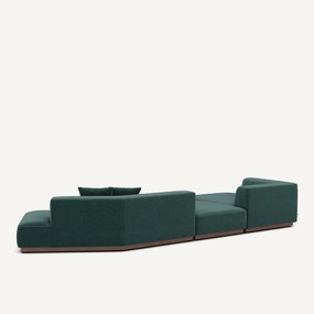 Open hoekbank links XL in gevlekte canvas, Jacopo