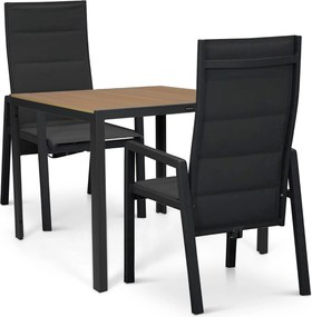 Tuinset 2 personen 909 cm Aluminium Grijs Lifestyle Garden Furniture Essence/Creta