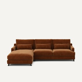 Chenille fluwelen hoekbank, Alwine