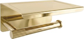 Toiletrolhouder met planchet 6613 Modern Gold