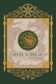 Kunstafdruk House of the Dragon - Map & Crest