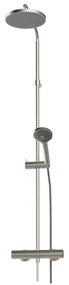 Plieger New Way opbouw regendouche compleet 25cm chroom geborsteld