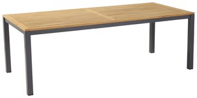 Hartman Sonata tuintafel 220x100 cm. – Teak/Antraciet (OP=OP)