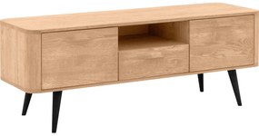 Goossens Tv Meubel Bjarte, 2 deuren 1 lade 1 open vak 135 cm breed