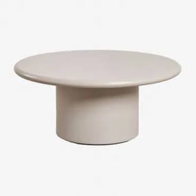 Ronde Salontafel Ø80 Cm In Mdf Rodeo Tapioca Beige - Sklum