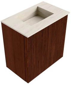 Mondiaz Joya DLux 40cm toiletmeubel ruby met wastafel faye midden zonder kraangat meli