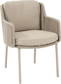 4 Seasons Bernini tuinset 7-delig - Prado tuintafel Ø160 cm - ceramic sabbia latte