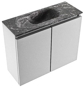 Mondiaz Ture DLux toiletmeubel 60cm plata met wastafel lava midden zonder kraangat