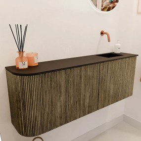 Mondiaz Joya 110cm toiletmeubel ronding links dusk met wastafel faye rechts zonder kraangat urban