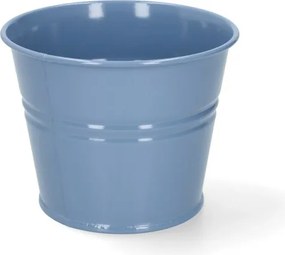 Bloempot, zink, zeeblauw, Ø14,5 cm