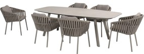 Owen Manolo dining tuinset 7 delig printed ceramic 240x103 cm cloud Taste 4SO