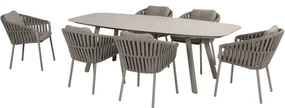 Owen Manolo dining tuinset 7 delig  printed ceramic 240x103 cm cloud Taste 4SO