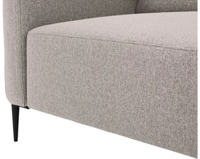 Goossens Zitmeubel Key West bruin, stof, 2-zits, modern design met ligelement links