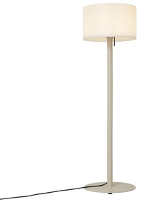 Scandinavische buiten vloerlamp beige met witte kap IP44 - Mississippi