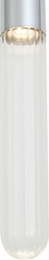 Art Deco hanglamp chrome met ribbel glas IP44 - Walcott