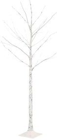 vidaXL Berkenboom LED 72 LED's warmwit 150 cm wit