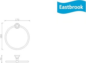 Eastbrook Rockingham messing handdoekring chroom