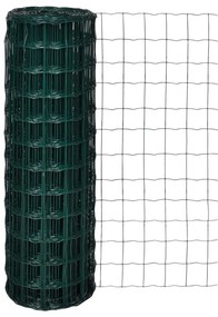 vidaXL Euro hek 10x1,2 m staal groen