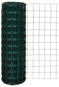 vidaXL Euro hek 10x1,2 m staal groen