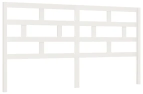 vidaXL Hoofdbord 206x4x100 cm massief grenenhout wit