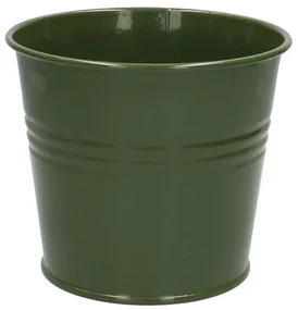 Bloempot, zink, donkergroen